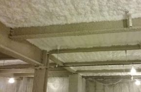 Thermal acoustic insulation on a ceiling The Pros of Fiberglass-Based and Spray-Applied Thermal Acoustical Insulation