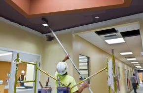 Kaloutas employee working. Increasing Your Commercial Property’s Curb Appeal and Marketability